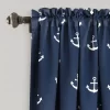 52"x63" Anchor Room Darkening Window Curtain Panels Navy - Lush Décor -Children's Home GUEST 0265ea98 f4b2 4a1a a904 3f014b3b107f