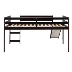 Twin Size Loft Bed With Slide - ModernLuxe -Children's Home GUEST 055bf0dd 589b 46e1 9a88 909d88096097