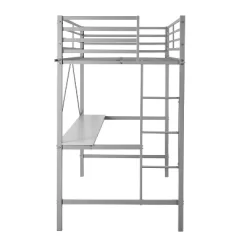Emma And Oliver Metal Loft Bed Frame With Desk, Protective Guard Rails And Ladder For Kids, Teens And Adults 26 Emma And Oliver Metal Loft Bed Frame With Desk, Protective Guard Rails And Ladder For Kids, Teens And Adults -Children's Home GUEST 08223e53 828e 426e 854b 7bb950ff8279