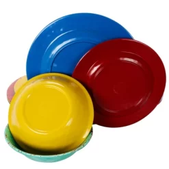 Gibson Studio California Mauna 12 Piece Assorted Crackle Decal Melamine Dinnerware Set -Children's Home GUEST 0aec379a 95d8 4368 989e 3d92c78f565a