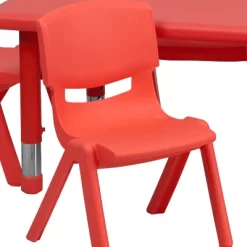 Emma And Oliver 24"W X 48"L Rectangular Plastic Height Adjustable Activity Table Set With 6 Chairs 17 Emma And Oliver 24"W X 48"L Rectangular Plastic Height Adjustable Activity Table Set With 6 Chairs -Children's Home GUEST 0e1c91be e716 4762 8124 8e175706f5ad