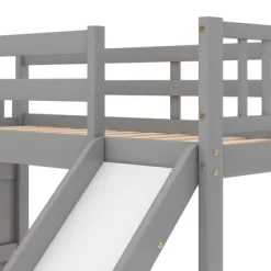 Twin Over Twin Bunk Bed With Convertible Slide And Stairway-ModernLuxe -Children's Home GUEST 0e3140f9 a8b0 4a5e a06f 04c3ad82d034