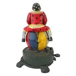 Design Toscano Spinning Acrobat Clown On Globe Authentic Iron Mechanical Bank -Children's Home GUEST 0f17d9aa da35 4492 ac71 02825320618a