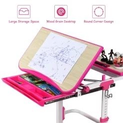 Costway Children Desk Chair Set Adjustable Study Table Drawer Winged Backrest Chair 18 Costway Children Desk Chair Set Adjustable Study Table Drawer Winged Backrest Chair -Children's Home GUEST 0f58563d 3691 4d3e 9b3e eb642e6316f0