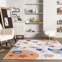 NuLOOM Leonie Outer Space Machine Washable Kids Area Rug -Children's Home GUEST 101e8c31 c51c 4108 bc8a 2f93d8efb38a