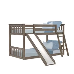 Max & Lily Twin Over Twin Low Bunk Bed With Slide -Children's Home GUEST 12c07c33 e0bb 4ad2 a645 60dfa19c7293