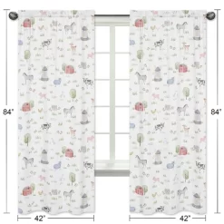 2pc Animal Print Sweet Jojo Designs On The Farm Window Panel - Sweet Jojo Designs -Children's Home GUEST 14e7036d 3efa 49ff 8527 07fc09f779d7