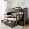 Max & Lily Twin Over Full Staircase Bunk Bed With Storage Drawers -Children's Home GUEST 16f2412b 0aa7 4ce0 ba91 cc7fdced9400