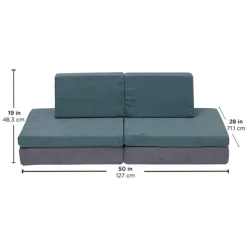 Children's Factory Multipurpose Whatsit Kids Furniture Sofa Couch With Flexible Seat Cushions For Home Bedrooms, Playrooms, And Dorms, Gray -Children's Home GUEST 17fe9ef7 5cc0 4ded a264 fa386ccfaca2