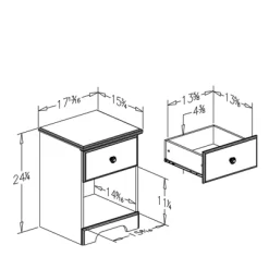 Summer Breeze 1 Drawer Nightstand Blueberry - South Shore -Children's Home GUEST 1900149d 9594 48e6 8668 c6fd843a6057