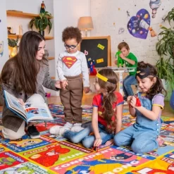 KC CUBS | DC Super Hero Boy & Girl Kids ABC Alphabet, Traits & Emotions Educational Learning & Play Nursery Bedroom Classroom Rug Carpet -Children's Home GUEST 1af27ce0 764b 45b8 90a8 ece22e098f94