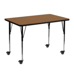 Emma And Oliver Mobile 30x48 Rectangle Laminate Adjustable Activity Table -Children's Home GUEST 1e7a708c e0c6 4934 9999 26034af487b6