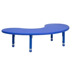 Flash Furniture 35"W X 65"L Half-Moon Plastic Height Adjustable Activity Table -Children's Home GUEST 1ed5e781 e539 412e bab4 2d859bc519f1