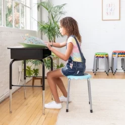 ECR4Kids Daisy Stackable Stool Set, Flexible Seating, 17in Seat Height, 8-Piece -Children's Home GUEST 200e5fa8 4264 42cd 91e2 15436ea85766