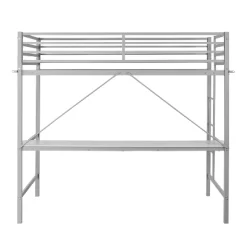 Emma And Oliver Metal Loft Bed Frame With Desk, Protective Guard Rails And Ladder For Kids, Teens And Adults 25 Emma And Oliver Metal Loft Bed Frame With Desk, Protective Guard Rails And Ladder For Kids, Teens And Adults -Children's Home GUEST 201fd09c b4de 4689 a545 9851484665dc