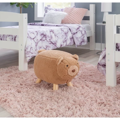 Theodore Teddy Bear Stool Light Brown - Powell 3 Theodore Teddy Bear Stool Light Brown - Powell