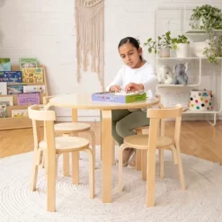 ECR4Kids Bentwood Table And Curved Back Chair Set, Kids Wood Furniture -Children's Home GUEST 256f715b 0f40 4324 88f2 46dca578f60d