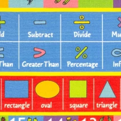 KC CUBS Boy & Girl Kids Math Symbols, Numbers & Shapes Educational Learning & Fun Game Play Area Nursery Bedroom Classroom Rug Carpet -Children's Home GUEST 2958023d eb82 48f1 840a fa9a0b216bf9