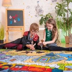KC CUBS | Harry Potter Wizarding World Boy & Girl Kids Adventure Activity Educational Learning & Game Nursery Bedroom Classroom Rug -Children's Home GUEST 2958c524 e37a 4c45 a328 28a3675b7f3f