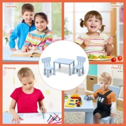 Costway Kids Table & 2 Chairs Set Toddler Activity Play Dining Study Desk Baby Gift -Children's Home GUEST 2aa2f3bd 3a18 4191 84d9 14248bbebc1a