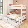 Max & Lily Farmhouse Twin Over Full Bunk Bed With Storage Drawers -Children's Home GUEST 2b1e7218 4e8e 4842 84b7 850137e236bf