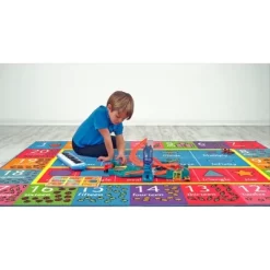 KC CUBS Boy & Girl Kids Math Symbols, Numbers & Shapes Educational Learning & Fun Game Play Area Nursery Bedroom Classroom Rug Carpet -Children's Home GUEST 2bc2d646 0fe5 4b38 96fa 922888fe2b3f