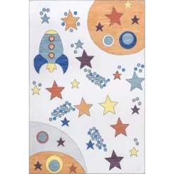 NuLOOM Leonie Outer Space Machine Washable Kids Area Rug -Children's Home GUEST 2bf4b9a5 aca3 41aa 9625 62e0517ba788