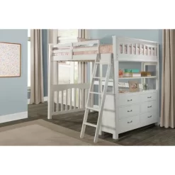 Full Highlands Loft Bed White - Hillsdale Furniture