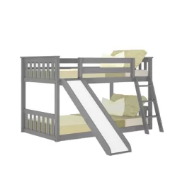 Max & Lily Twin Over Twin Low Bunk Bed With Slide -Children's Home GUEST 2cfd03b7 4ad1 4976 86f1 3ab0c14c6342