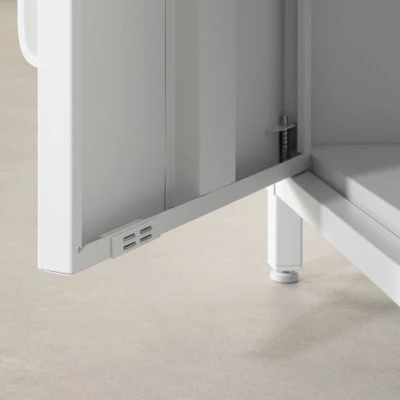 Sweedi Metal 1-Door Nightstand - South Shor 5 Sweedi Metal 1-Door Nightstand - South Shor - Image 3