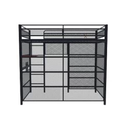 Twin Battle Den Gaming Bunk Bed With TV Mount Black - X Rocker -Children's Home GUEST 2d7f7a34 92f8 4f0b 9ba6 9d108bfbebb2