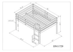 Full Size Wood Loft Bed With Ladder-ModernLuxe -Children's Home GUEST 2ec3fd44 40de 46f9 b7d2 98dc841dd47c