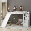 Twin Loft Bed With Storage And Sliders - ModernLuxe -Children's Home GUEST 2f07d15d 12ec 483c 9e93 7613b49fe62e