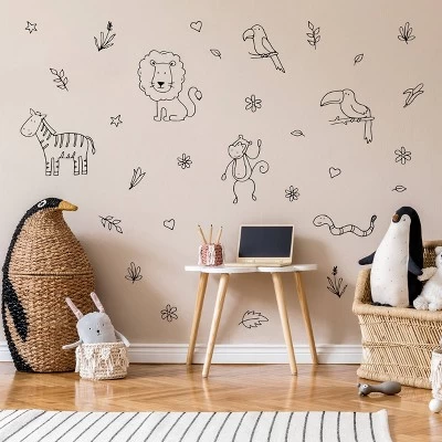 Safari Animals Wall Decor - Decalcomania 5 Safari Animals Wall Decor - Decalcomania - Image 3