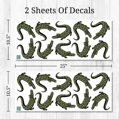Alligators Wall Decor - Decalcomania 4 Alligators Wall Decor - Decalcomania - Image 2
