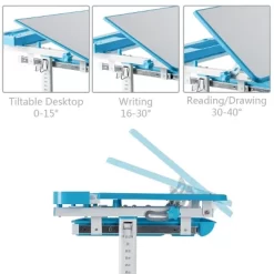 Costway Height Adjustable Children's Desk Chair Set Multifunctional Study Drawing -Children's Home GUEST 3463cfb3 14d3 473a a742 4c5722b7d9f3