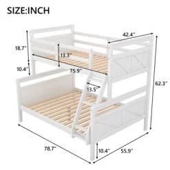 Twin Over Full Bunk Bed With Ladder And Safety Guardrail-ModernLuxe -Children's Home GUEST 34734494 1d79 4128 9da8 dc324b4ef01f