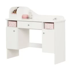 Vito Makeup Desk With Drawer Pure White/Pink - South Shore -Children's Home GUEST 348c79f5 5d2b 4eb5 9fa7 96fc7f1e0b07