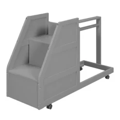 Full Size Functional Loft Bed With Cabinets And Drawers, Hanging Clothes At The Back Of The Staircase-ModernLuxe -Children's Home GUEST 3605eff7 0036 4348 b6cd a87ebbe2a1f6