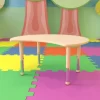 Flash Furniture 25.125"W X 35.5"L Crescent Natural Plastic Height Adjustable Activity Table -Children's Home GUEST 3690168d 0ecc 4220 8cbb 395cf2809318