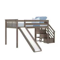 Max & Lily Twin Low Loft Bed With Stairs And Slide -Children's Home GUEST 375259f9 e80e 4275 8592 6aa39be7fea7