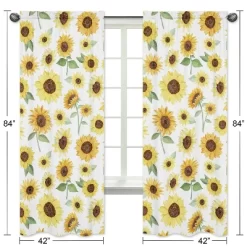 2pc Sweet Jojo Designs Sunflower Window Panel -Children's Home GUEST 376959d6 6e3a 4faa bf2a c9db3dcf0f24