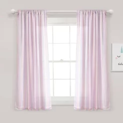 Kids' Rainbow Sheer Rod Pocket With Lining Single Window Curtain Panel Rainbow/White - Lush Décor -Children's Home GUEST 4068f937 8c3e 4d80 b16e 0717ab4086a8