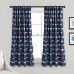 Kids' Race Cars Room Darkening Window Curtain Set Navy/Red - Lush Décor -Children's Home GUEST 41c4f3b3 d735 4d60 b0e7 39d7e47fb752