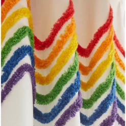 2pk Rainbow Tufted Striped Poletop Curtains - Dream Factory -Children's Home GUEST 41fc4b08 0893 462c 8f9a 928d29b87fd7