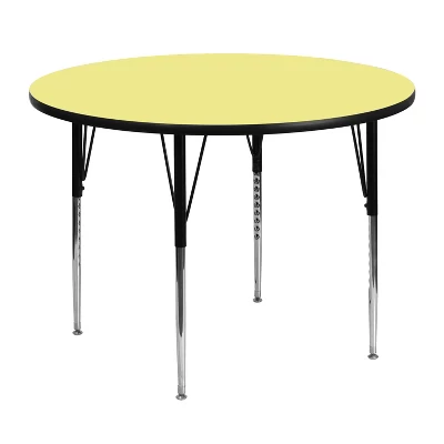 Emma And Oliver 48" Round Laminate Adjustable Activity Table 10 Emma And Oliver 48" Round Laminate Adjustable Activity Table - Image 8