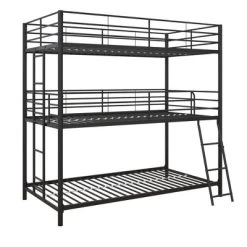 Triple Twin Zeke Metal Bunk Bed - Room & Joy -Children's Home GUEST 42aa47f4 0633 46aa b107 a89b63fee981