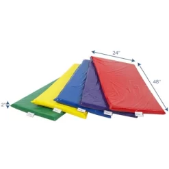 Children's Factory 2 Inch Durable Daycare Floor Sleeping Rest Mat With Name Tag Holder For Toddlers And Kids Ages 12 Months And Up, Rainbow (Set Of 5) -Children's Home GUEST 4477fbe3 b5eb 4b11 bdd6 9b0d913f4406