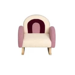 Upholstered Rocking Chair Purple/White - Gift Mark -Children's Home GUEST 46a1f38f bf08 4b50 adbe 490e6766257c