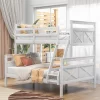 Twin Over Full Bunk Bed With Ladder And Safety Guardrail-ModernLuxe -Children's Home GUEST 46bcd31e 1838 4222 92ba 6bc3f021ad87